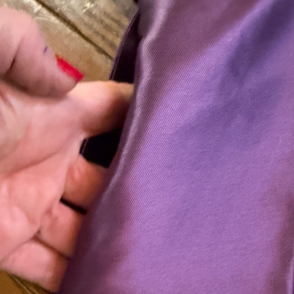 R&M Richards Plum Sequin Bodice Satin High-Low Gown with Sash - Picture 7 of 7